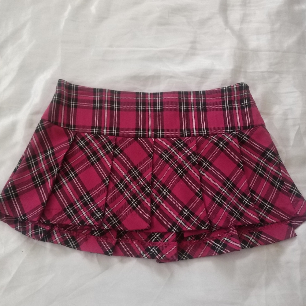 Pink school girl skirt